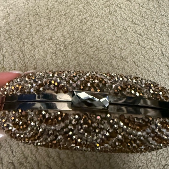 Sondra Roberts Beaded Clutch - Gold and Silver - Picture 4 of 7
